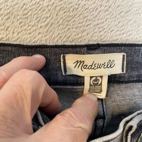 Madewell Woman's Jeans 27 10" High-Rise Skinny Crop Black Denim - Picture 8 of 11